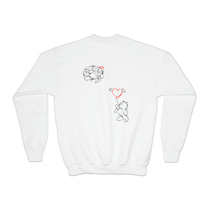 Youth Tic Tac Toe Valentine Crewneck Sweatshirt